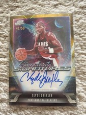 2025-26 Topps Cosmic Chrome Clyde Drexler Gold Autograph Auto 47/50 Singularity