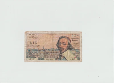 France - Billet de 10 NF Richelieu du G. 02-02-1961. G. - J . 167 - Photo 1/2