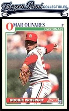 Omar Olivares 1991 Score #748 Rookie St. Louis Cardinals Card. rookie card picture
