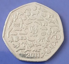UK 2011 50p WWF World Wildlife Fund   Elizabeth II coin - Available on eBay