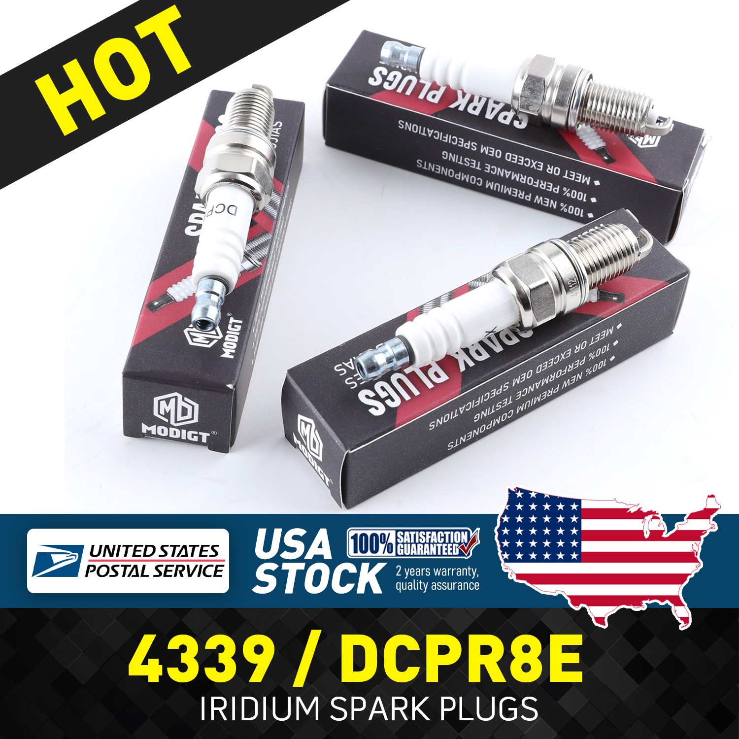 High Quality 6Pcs For NGK 4339 DCPR8E Iridium Spark Plugs 707000246 22401KA310