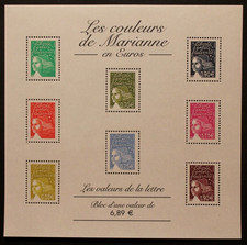 Bloc Feuillet BF 67 - FRANCE - Les couleurs de Marianne en euro - 2004 - Neuf **