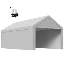 12 X 20 Ft Portable Garage Cover, Carport Canopy with Side Panels, Uv-Resistant