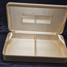 Vintage Estee Lauder Gold Makeup Jewelry Case Travel Cosmetics - Large 16 Inches