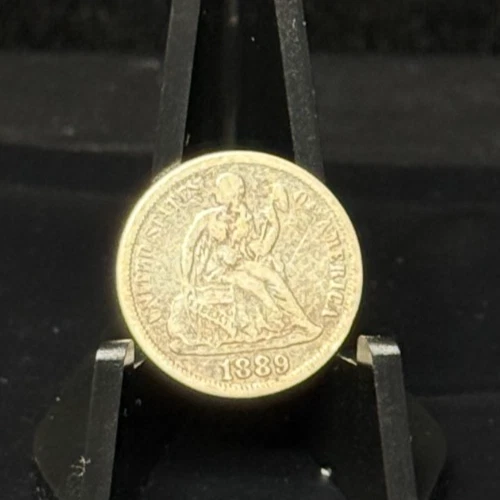 1889 United States Seated Liberty Dime 10C Silver Coin