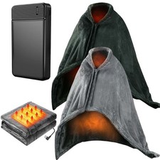 Heated Blanket Versatile Heated Poncho for Home Use Featuring 20000mAh Battery