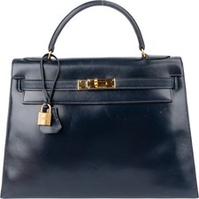Hermès Bleu Boxcalf Kelly 32 Handbag Tasche
