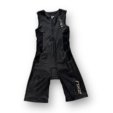 2XU Women/Junior TriSuit Active Front Zip Triathlon Black Sleeveless Skinsuit XL