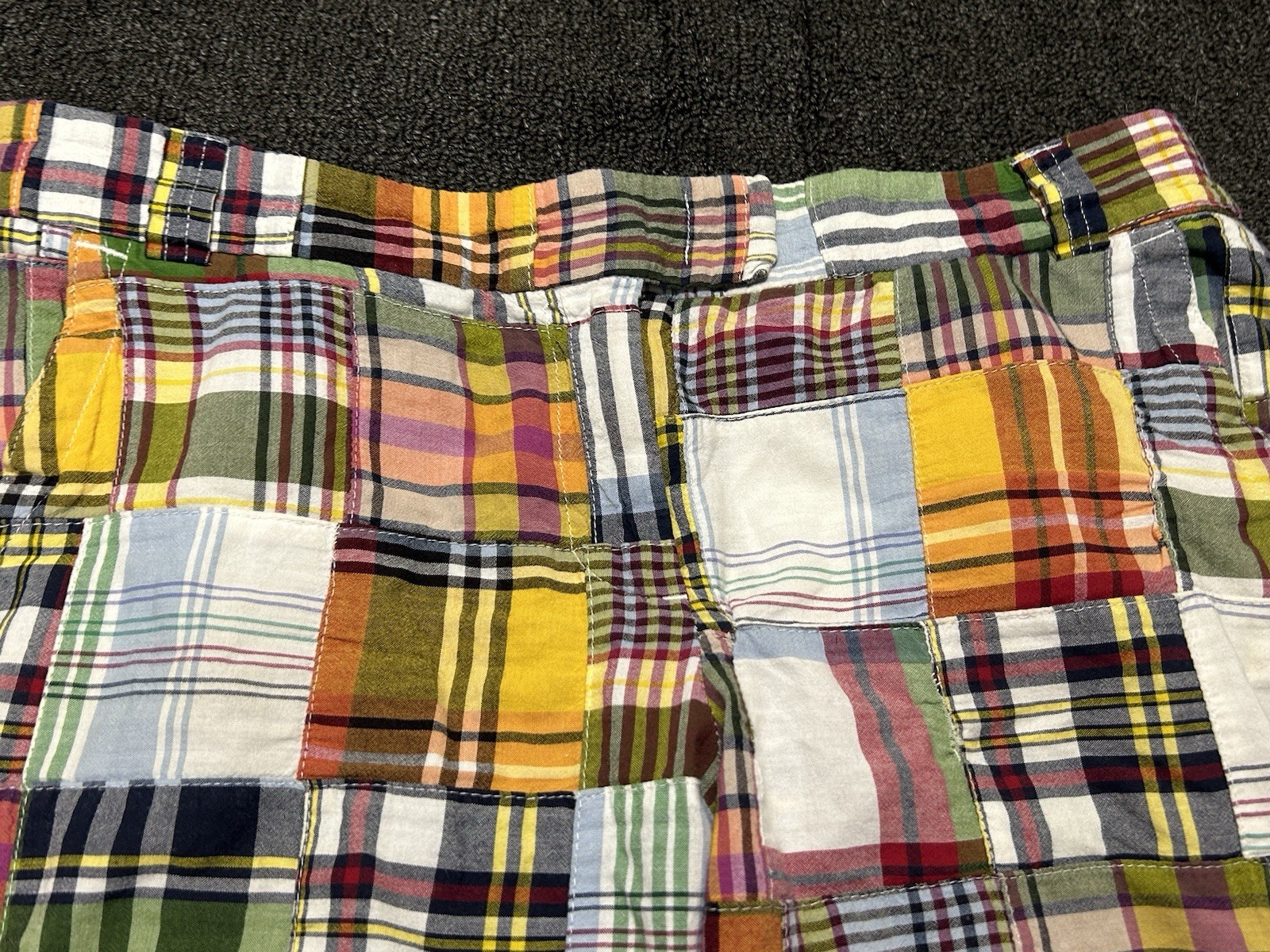 J Crew Patchwork Capri Length Colorful Pants Size… - image 3