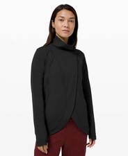 Lululemon Rulu Rally Wrap Women  s 6 Snap Cardigan Black