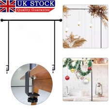 2.4M Metal Over Table Hanging Decoration Party Display Rod Rail Pole With Clamp