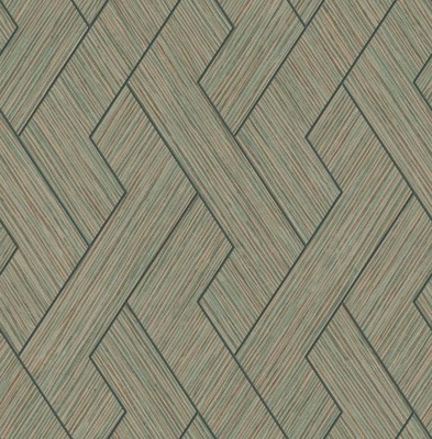 DL26726_Arber Grasscloth Effect Emerald/Gold Fine Decor Wallpaper