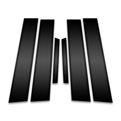 6pc Carbon Fiber Pillar Post Covers for 2012-2017 Kia Rio - SRC0761
