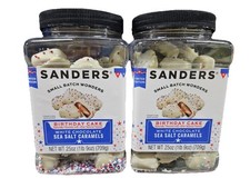 Sanders Birthday Cake White Chocolate Sea Salt Caramels 25 Ounce (2 PACK)