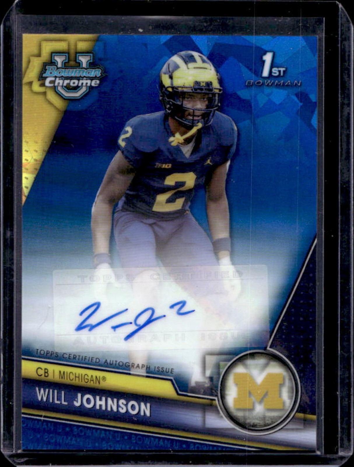 2023 Bowman U Chrome Sapphire Will Johnson Prospect Auto #PA-WIL