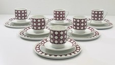 Melitta Hamburg Dekor Domino Purpur Kaffeegedecke