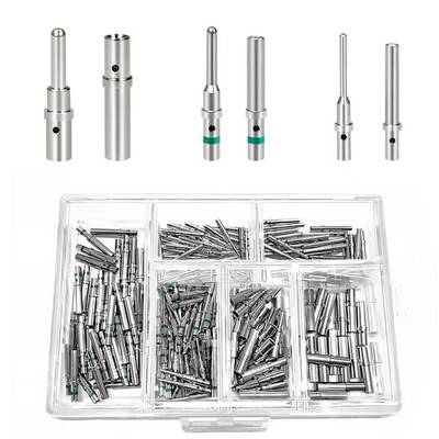 100 Pairs/200PCS Deutsch Connector Pins and Sockets Solid Contact Kit Barrel ...