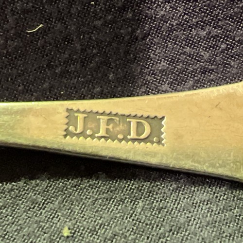 Antique Coin Silver Teaspoon 1842 JFD Monogrammed - Picture 7 of 8