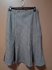 Vintage sz 12 Chaps Wool Black White Blue Lined side zip Skirt  — photo 1