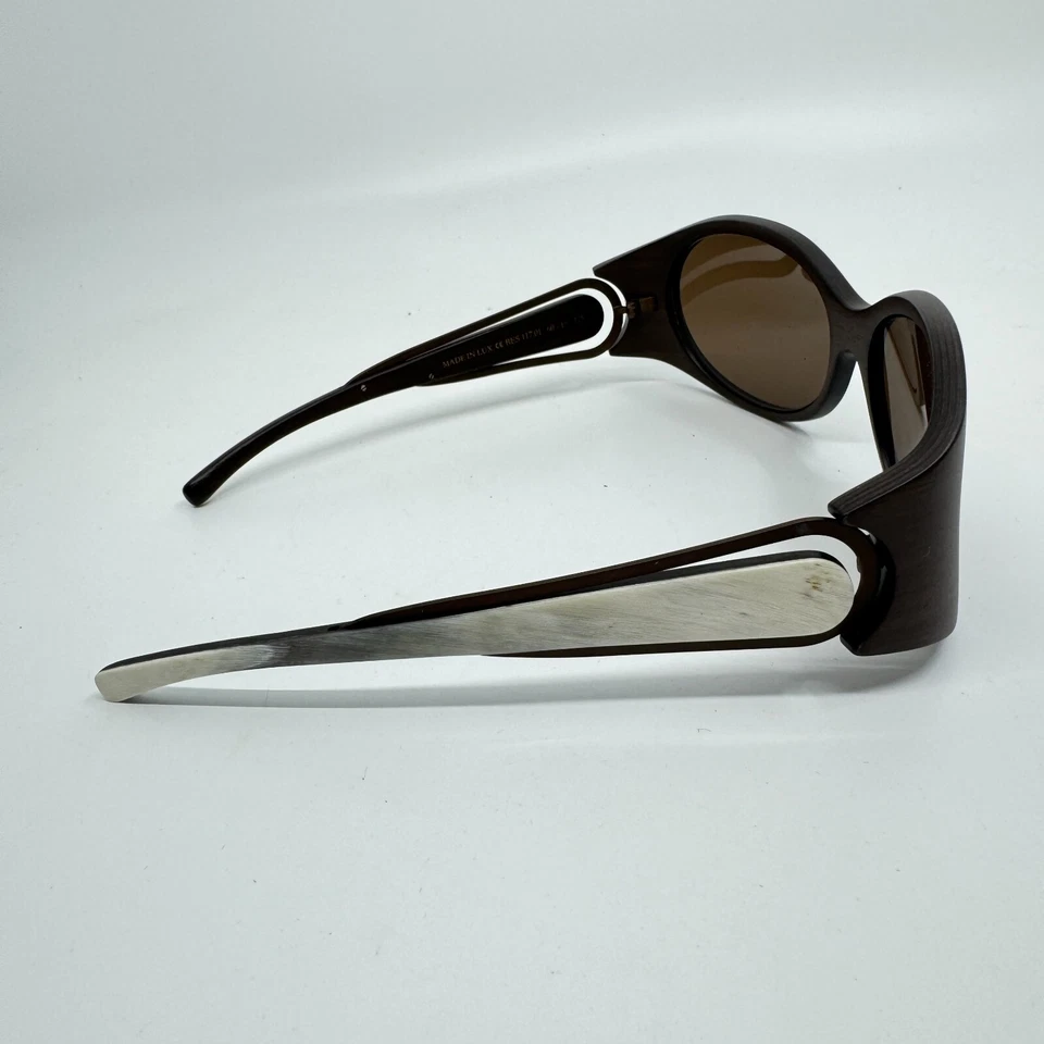 Gafas de sol BOUCHERON BES 117.01 60-18-125 marrón mariposa raras de colección H9554 Foto 4 de 4