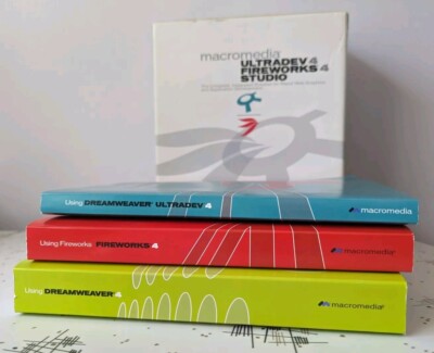 Macromedia Ultradev Dreamweaver 4 Fireworks 4 Books Only Vintage Computer 