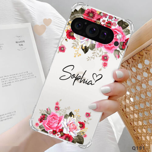 Custodia telefono personalizzata motivo floreale morbida per Google Pixel 9 Pro XL 8A 7A 7 6A - Foto 21 di 61