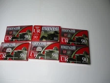 Maxell UR 90 Minute Blank Audio Cassette Tapes Normal Bias Lot Of 6 New Sealed