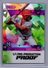 Tre Phelps 2024 Leaf Vivid Baseball 1/1 Pre Production Proof