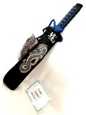 Folding umbrella ninja blue sword style Japanese dragon cosplay Handle Ninja