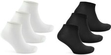 Men  s  Women  s Ankle Trainer Socks Low Cut Sports Cotton Black White 3 6 Pairs