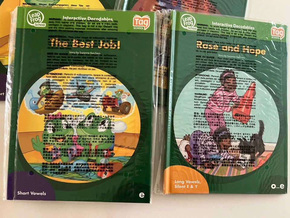 NEW Leap Frog TAG School Interactive Decodables Phonemic Awareness lot of 6 book - Image 3 of 4