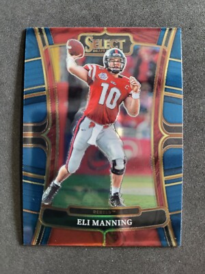 2023 Panini Select Draft Picks, Eli Manning, Ole Miss Rebels, Blue, # 100
