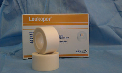 Leukopor 2,5 cm x 9 m. 6 Stück, Erste Hilfe, Verband, Pflaster, Pflasterrolle