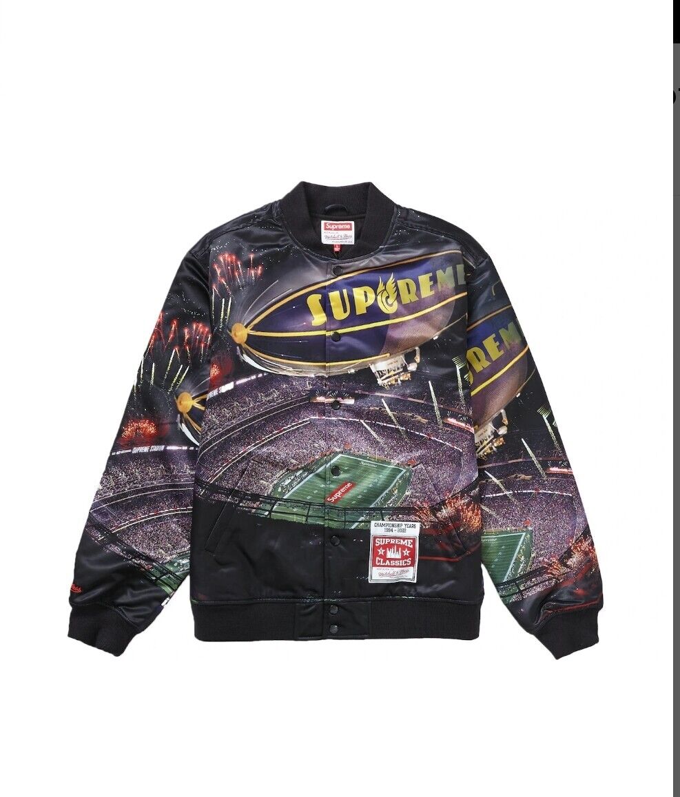 Supreme Mitchell & Ness Stadium Satin Varsity Jacket XLarge Supreme Mitchell & Ness Stadium Satin Varsity Jacket XLarge