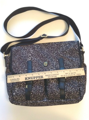Talbots Crossbody Shoulder Bag Black White Snaps Pockets NEW w/Tags MSRP $89.50 - Picture 2 of 7