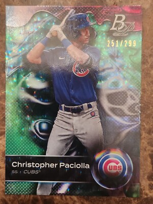 Christopher Paciolla 2023 Bowman Platinum #TOP-83  Prospect Emerald Ice #/299 4c