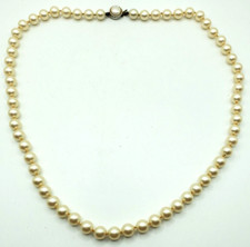 Faux Pearl Strand 22" Long Cream Pearls Lovely Fashionable