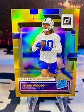 2022 Jelani Woods Panini Donruss Gold Holo Press Proof Rated Rookie #382 Colts