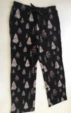 Soma Women's Pajama Pants Lounge Soft Cotton Stretch Trees Print Size L