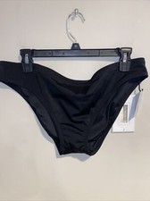 SHADE SHORE WOMEN Medium Coverage Hipster BIKINI BOTTOM Black Sz XL 16-18 Nwt