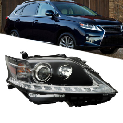 Headlight Headlamp Black For 2013-2015 Lexus RX350 RX450H Right Side RH w/o AFS