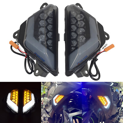 Smoke Front Turn Signal Daytime Running Light For KAWASAKI ZX6R