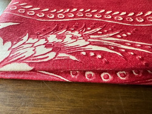 Vintage Cambridge Cretonnes Fleurjouy Red Fabric - 36"w x 16" - Picture 12 of 13