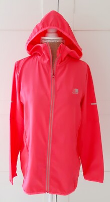 Karrimor Damen Run Pink leichte verstaubare Mac Jacke Größe 8 neu mit Etikett UVP £39