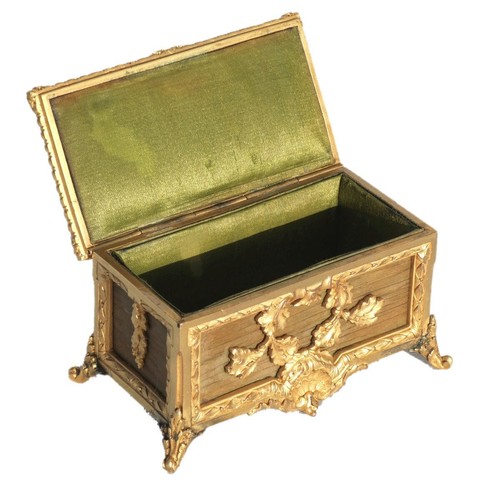 Beautiful Antique French Jewelry Box Art Nouveau Style Gilded Bronze 19th C - Picture 3 of 4