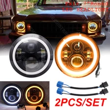 Pair 7"Round LED Headlights Hi/Lo Beam Sealed For Chevrolet Chevy Nova 1963-1978