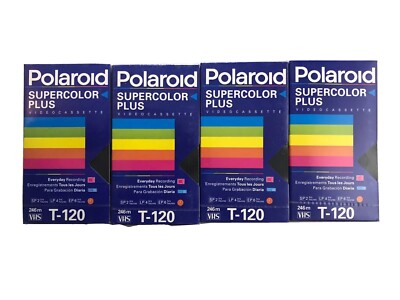 Polaroid Supercolor Plus VHS Tape 246 Minutes Lot Of 4