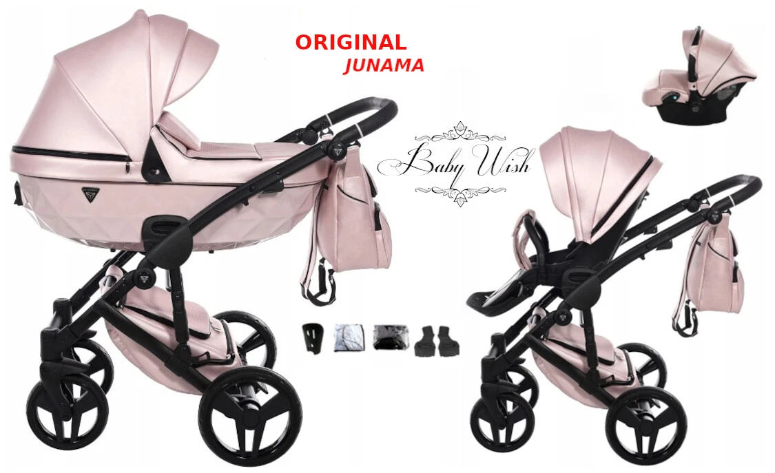 JUNAMA S-CLASS V2 VERSION BABY PRAM BUGGY 3in1 CARRYCOT + PUSHCHAIR + CAR SEAT