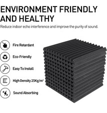 40 Pack 12"X12"X1" Acoustic Foam Panel Wedge Studio Soundproof Wall Tile