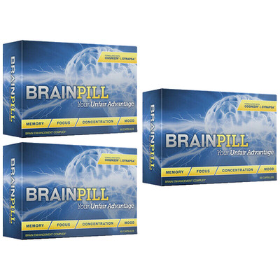 BRAINPILL Nootropics Focus Memory Mental Stamina Brain Pill Supplement 3 Months